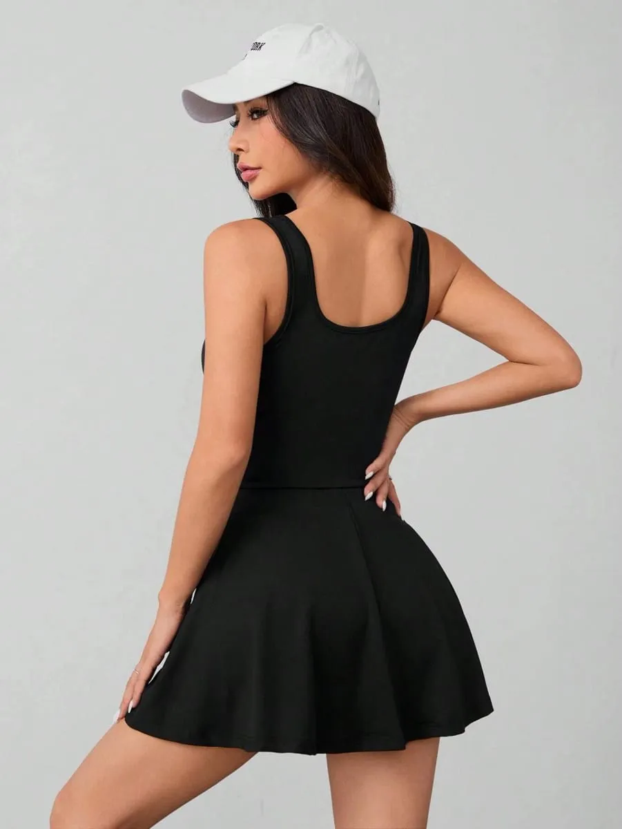 Ladies Elegant Sexy Spring Summer Square Collar Pocket Safety Pants Dress Fashionable Women's Clothing