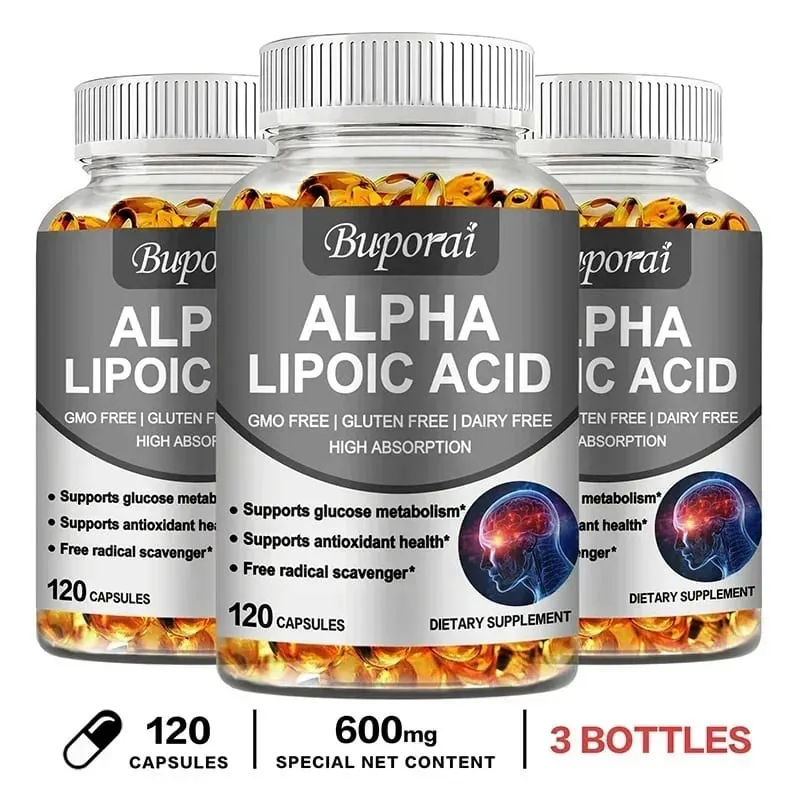 Alpha Lipoic Acid 600mg - Powerful Antioxidants Skin Care Protecting Liver Brain and Nerve Health Energy Metabolism