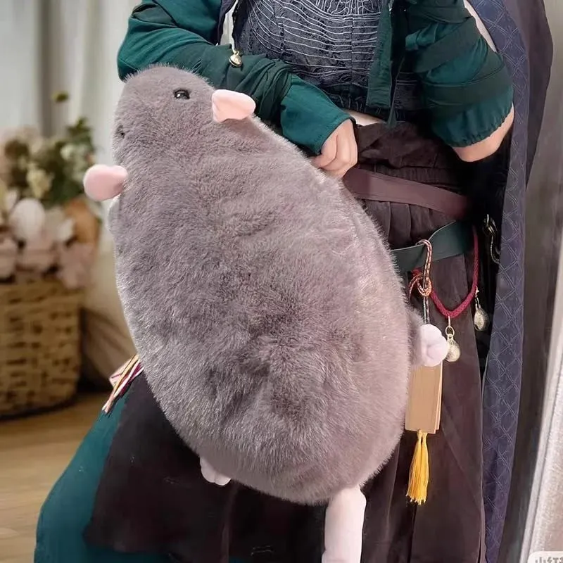 Soft Oversized Animal Figure Cute Simulation Big Mouse Plush Toy Pillow Birthday Gift 1Pcs 35/50/90cm Cartoon Flower Branch Rat