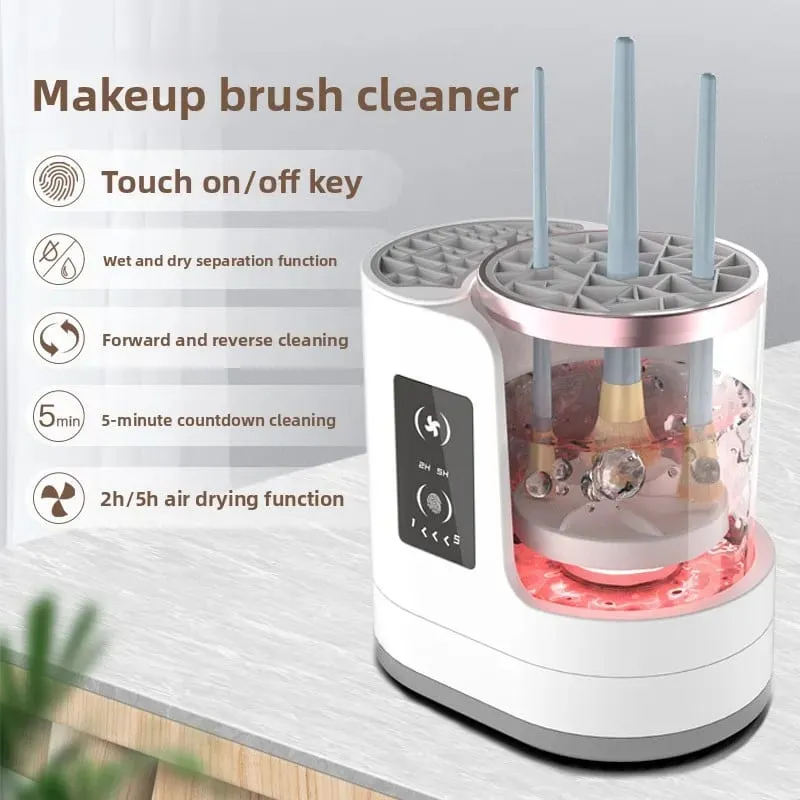 Portable Electric Makeup Brush Washing Machine Touch Timing Panel Fast Clean Air Dry Fit Brushes Desktop Beauty Tool Cleaner — image 1