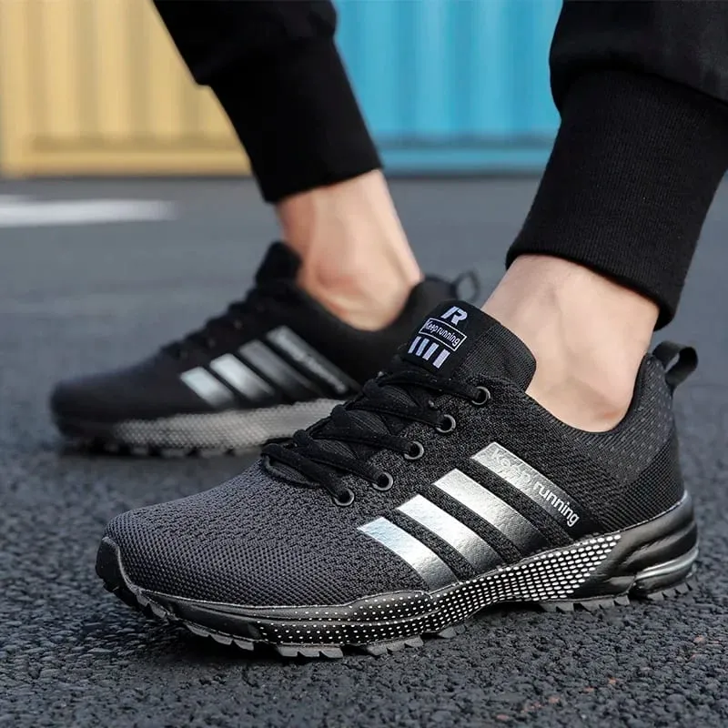 Men Outdoor Sneakers Summer Breathable Shoes for Men Lightweight Sneakers Comfortable Sports Walking Training Running Shoes
