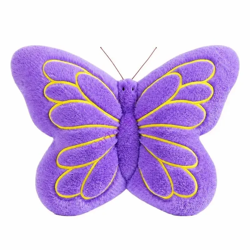 Plush Butterfly Cushion with Soft Cover Cotton Fill and Butterfly for Chair Sofa Bed and Lounge Seating