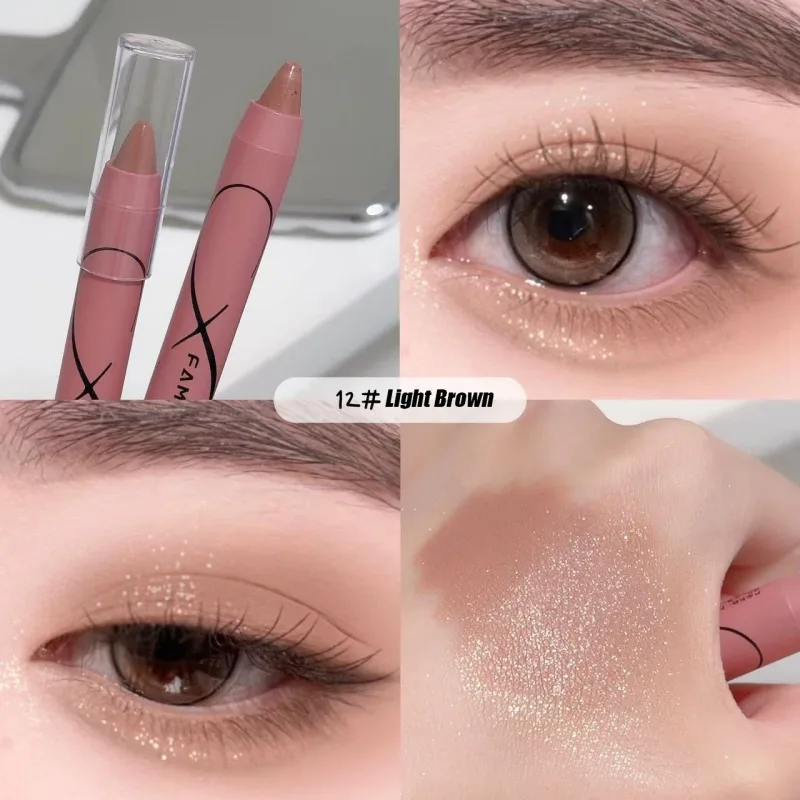 Pearl Lying Silkworm Highlighter Eye Shadow Pen Matte Glitter Eyeshadow Stick White Pearlescent Brightening Eyeliner Cosmetic