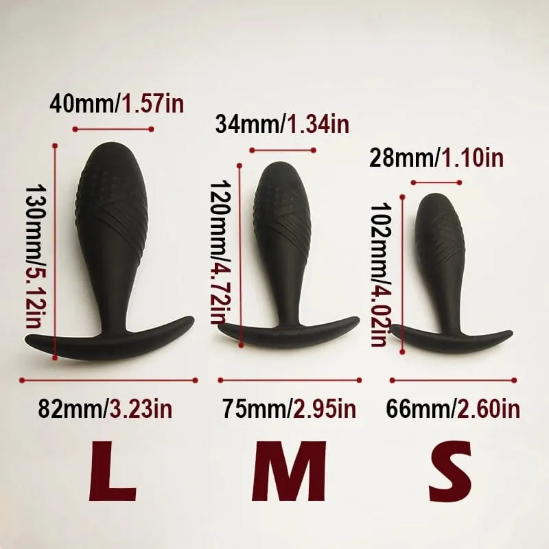 Silicone Anus Butt Plugs with Tapered Base for Comfort Textured Anal Sex Toys Trainer Training Analplug Buttplug Butplug