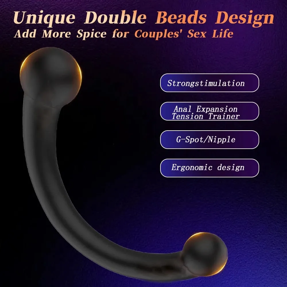 Double Ended Vibrating Prostate Massager 10 Vibrating Modes G Spot Stimulator Vaginal Stimulator Sex Toy for Women Men Couples