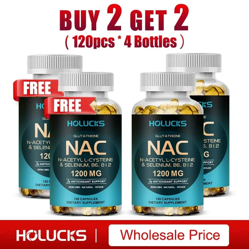 NAC Glutathione Food Supplement Detox & Antioxidant Anti-Aging for Liver Health Immune Support Skin Care Hair Nails
