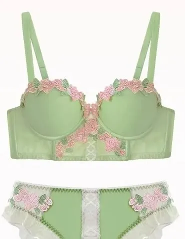 Japanese Sweet Sensual Bra Set Push Up for Small Breasts Lift & Gather Bigger Look Summer Light Soft Underwear Lingerie Set S-XL