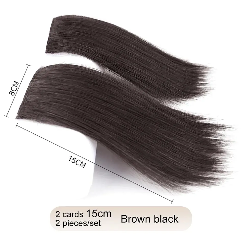 Synthetic 2 pieces/set of wig pads hair extensions opening and top replacement pieces replacement artifact