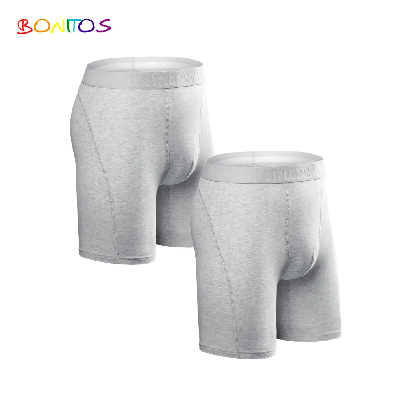 2pcs Pack ขายาวกางเกงขาสั้นผู้ชายกางเกงชุดกางเกง Homme Boxershorts ลื่นชุดชั้นในสำหรับชายผ้าฝ้ายชายเซ็กซี่ชุดกล่อง GYM