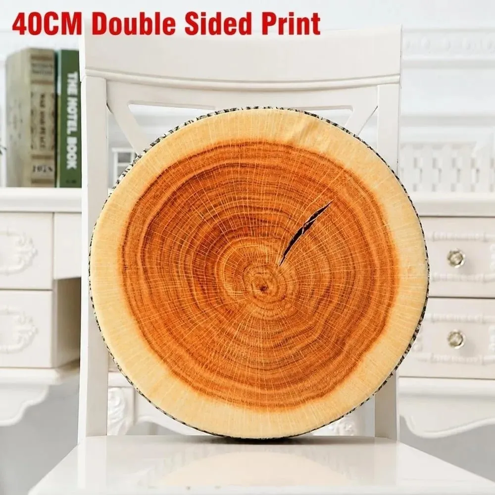 Creative Round Fruit Pillow Fruit Slice Print Plush Fabric Seat Cushion Simulation Stuffed Inner Plush Pillow Sofa Decor