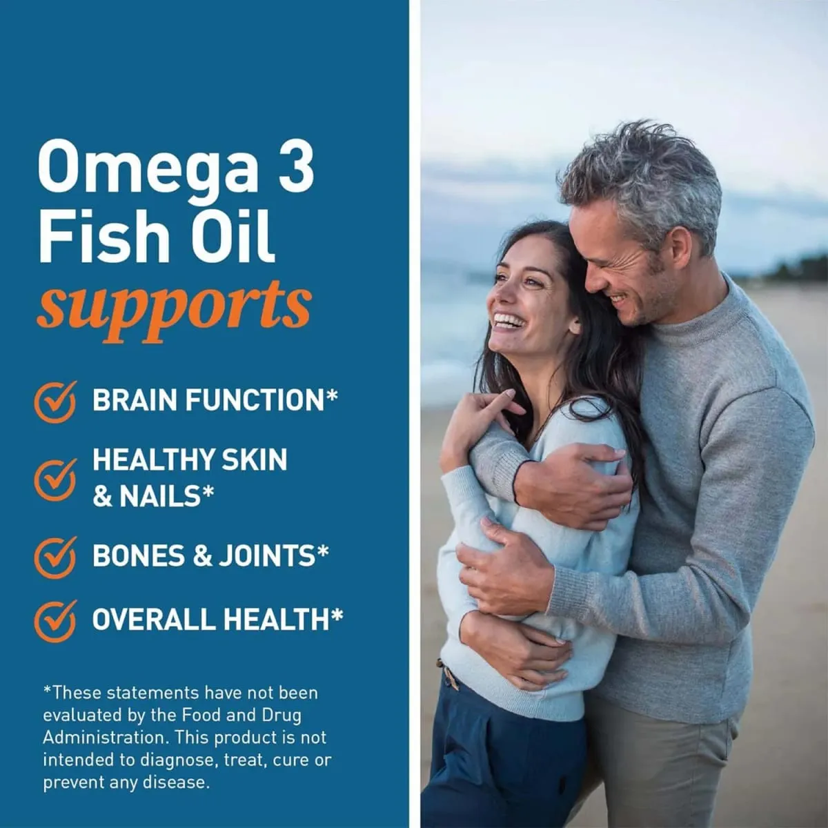 3600mg Fish Oil Capsules Rich in EPA & DHA for Heart Brain Eyes Immune Health Omega 3 Fatty Acids Supplement