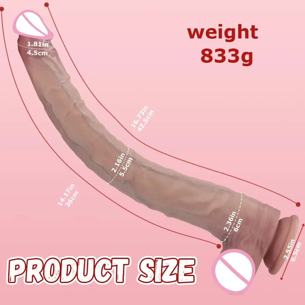 42.5cm Long Dildos Realistic Dildo Silicone Big Penis Soft Anal Sex Toys Suction Cup Big Dick For Women Men Adult Masturbators