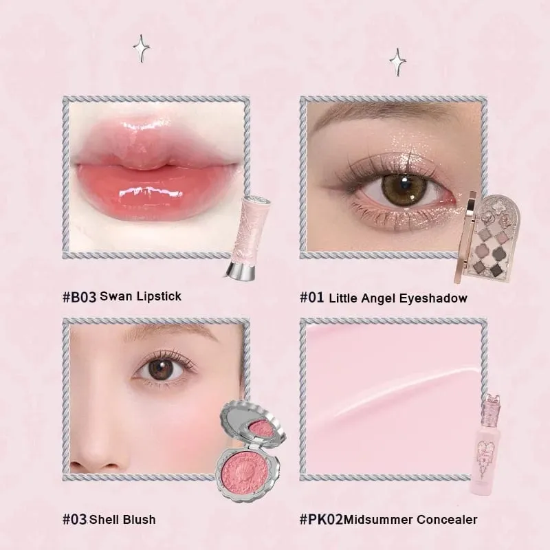 Flower Know Little Angel Collection Kotak Hadiah Makeup Eyeshadow Blush Cream Matte Lipstik Highlighter Kit Lengkap Semua Dalam Satu