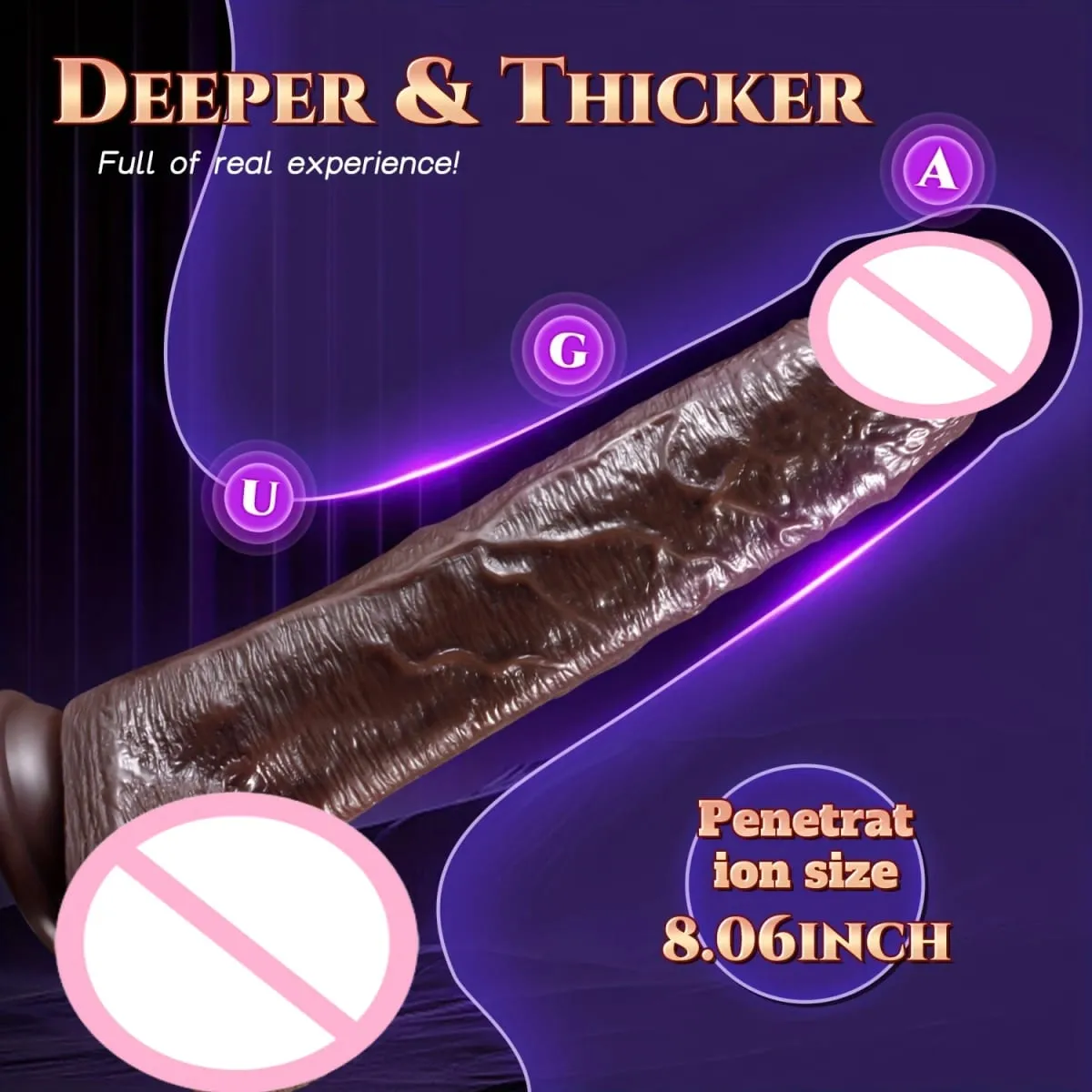22cm Vibrating Dildo Men Women Adult Sex Toys 10 Vibration Modes Realistic Huge Dildo Vibrator Powerful Suction Cups For Adults — image 3