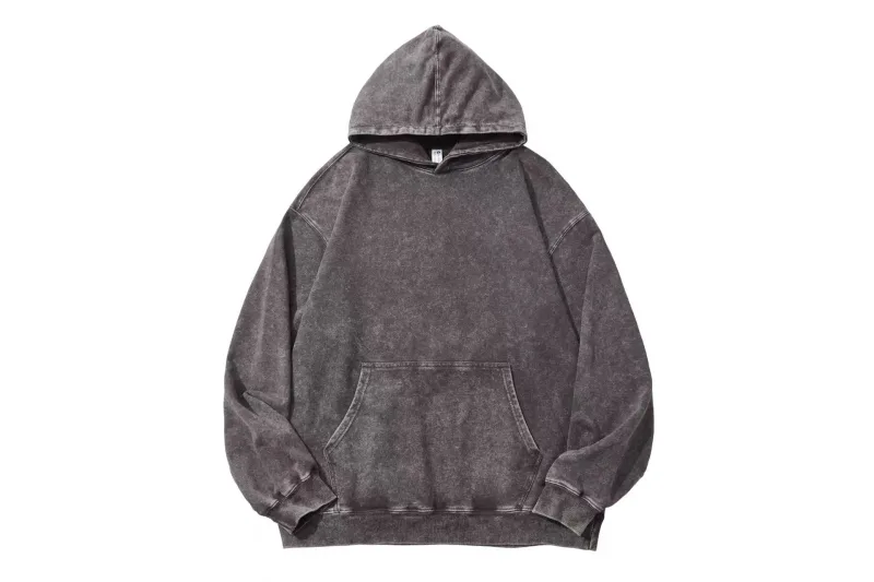 350 Gram 100% Kapas Dicuci Asid Retro Hoodie Cap Semua Dalam Satu Logo Tersuai Baju Sukan Longgar Berkualiti Tinggi