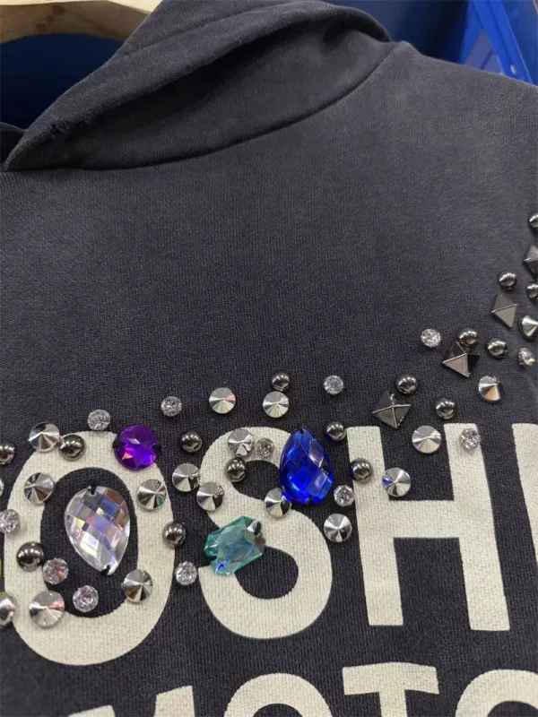 Autumn/Winter SN Necklace Letter Print Washed Vintage Hoodie High Street Casual Cotton Loose Sports Versatile Trendy Tops Men
