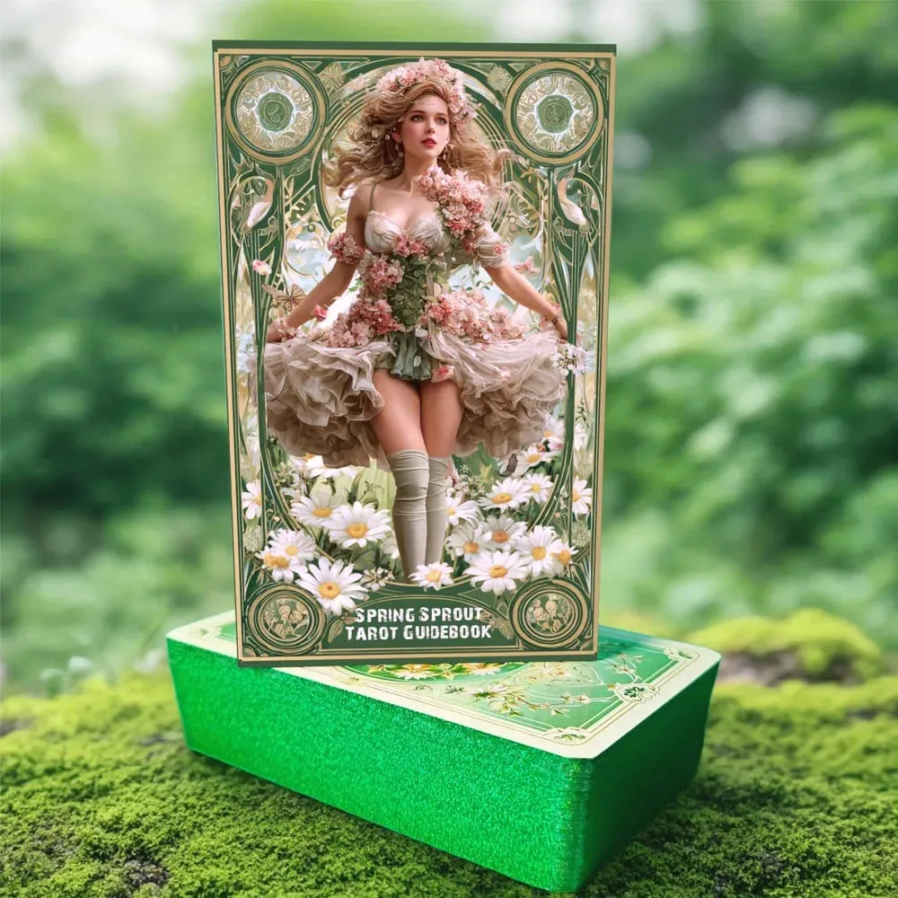 Tarot Cards for Beginners with Guidebook Spring Sprout Tarot Deck 80 Oracle and Tarot Cards Cards with Gilded Learning Edge