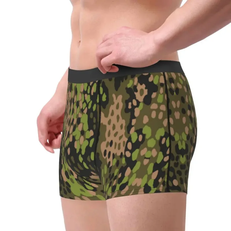 Male Cool WW2 Camo Underwear Germany Arm Military Camouflage Boxer Briefs Stretch Shorts Panties Underpants