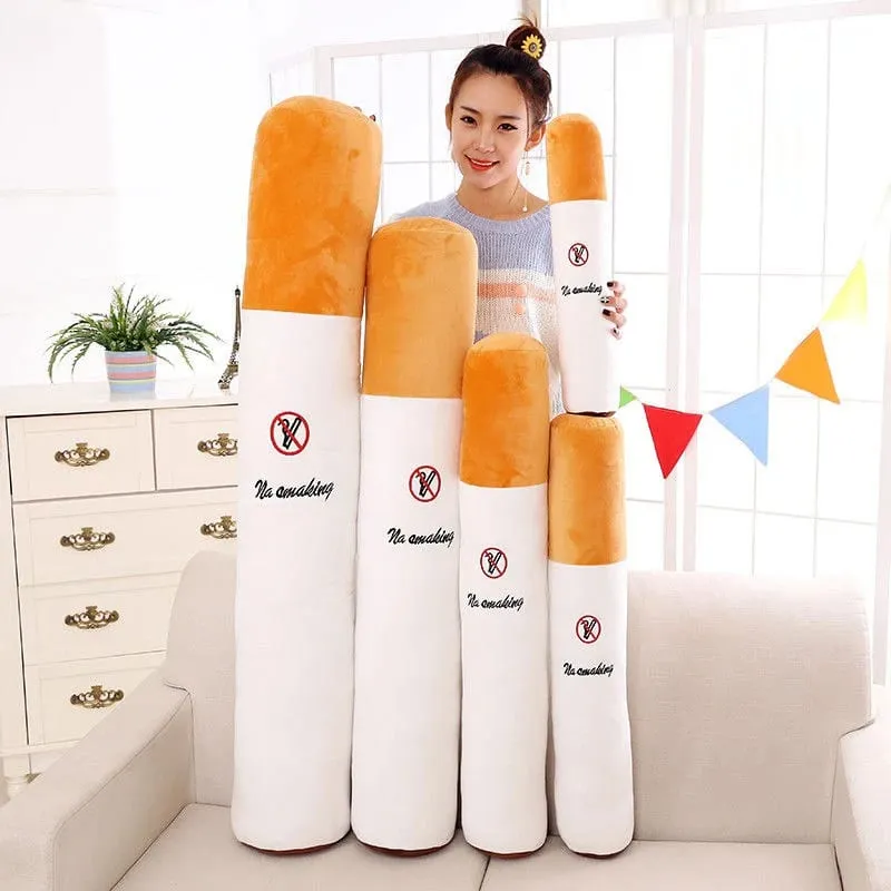 Decoración novedosa, cojín cilíndrico creativo para fumar, almohada para dormir, juguetes de peluche, regalo de cumpleaños para novio