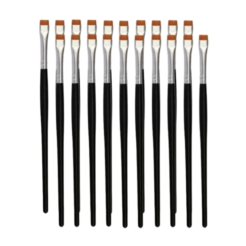 Wholesale 5/10/20PCS Flat Eyebrow Brush Ultrathin Eyebrows Makeup Brushes Eyeliner Brush Thin Eye Liner Brow Contour Brush Tools
