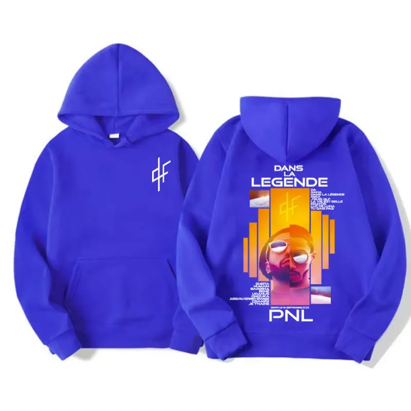Französischer Rapper Le Monde Chico PNL Album Cover Hoodies Herrenbekleidung Hochwertige Fleece-Sweatshirts Mode Hip Hop Retro Hoodie