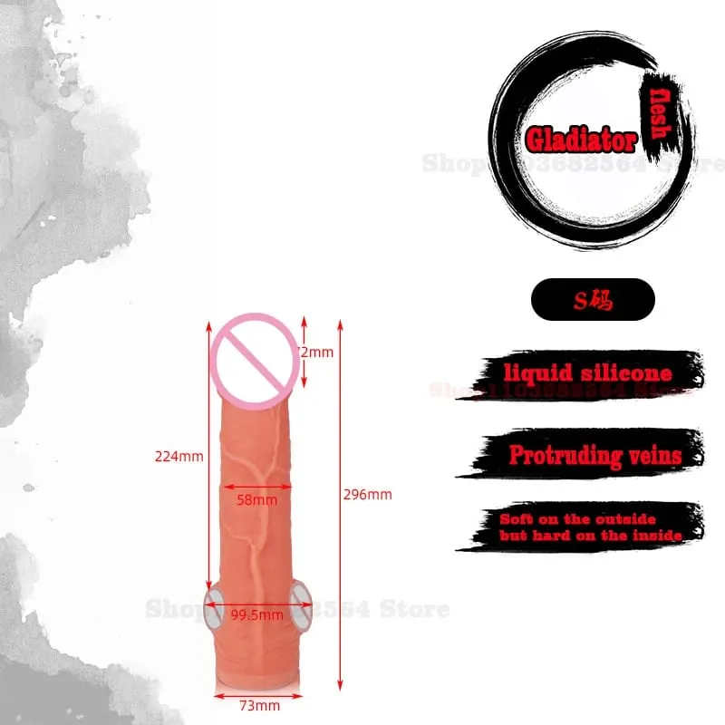 ขนาดใหญ่XXL 50ซม.X 10.5ซม.สมจริงDildoซิลิโคนGladiatorอวัยวะเพศชายของเล่นผู้หญิงG-Spot Masturbationผู้ใหญ่Dick Thickenสัตว์อวัยวะเพศชาย