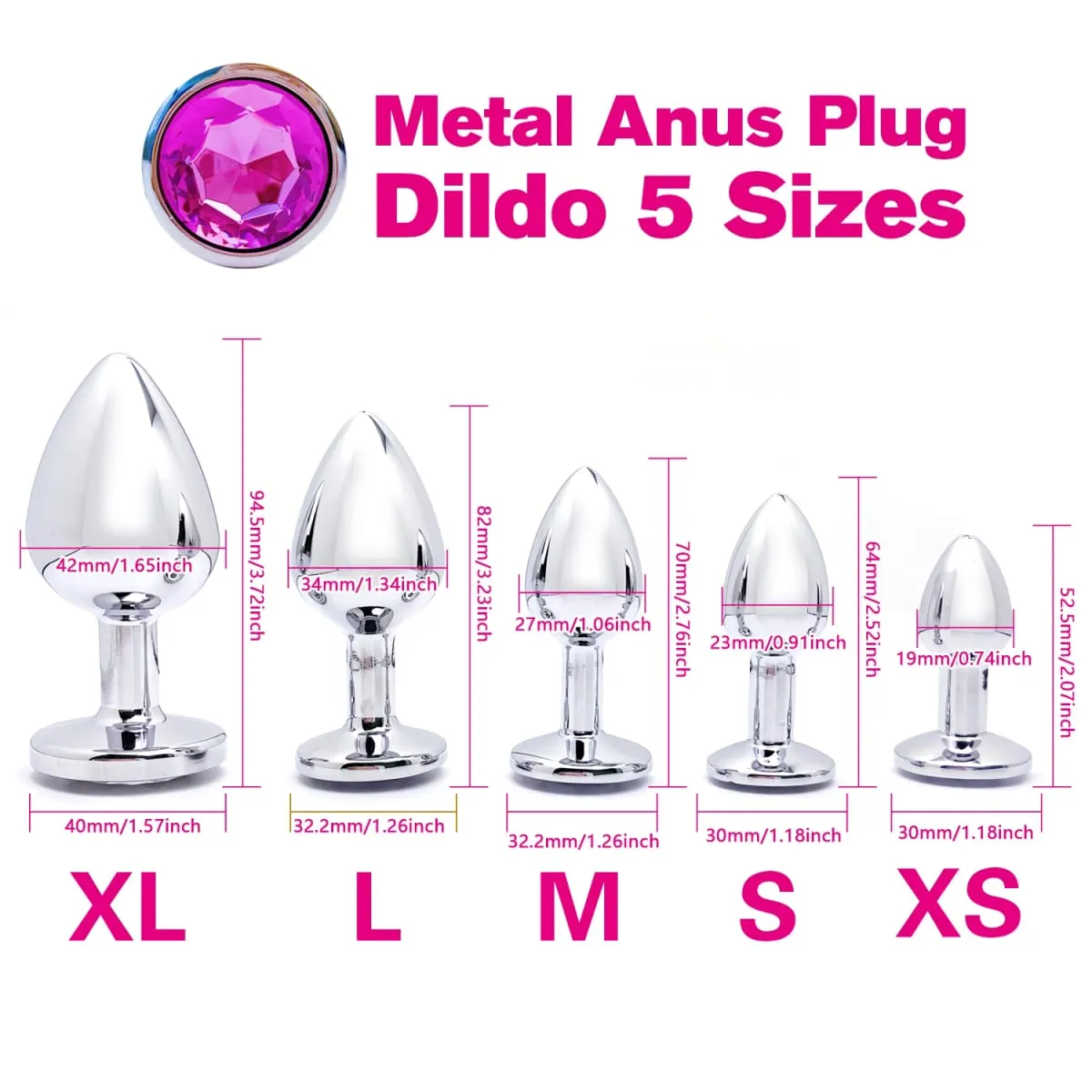 Metal Anal Plug for Women Men Couples Butt Plug Butt Toy Dildo Adult Game Masturbator Anal Diamond Sex Toy for Adult Products