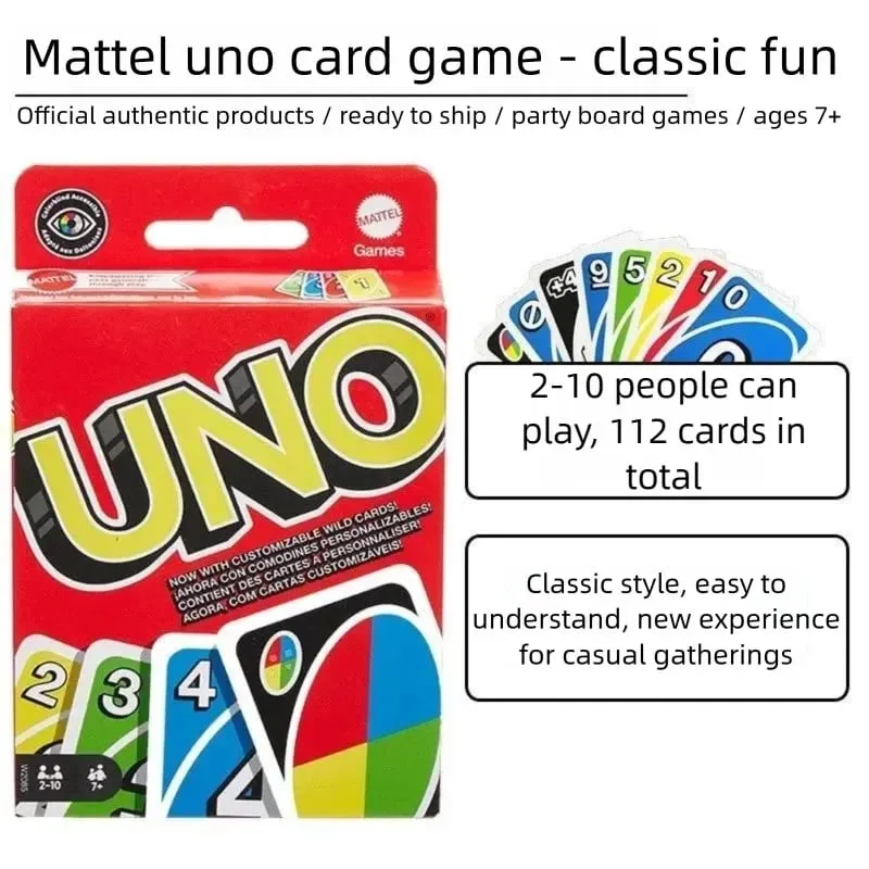 UNO Filp JRV01 Playing Cards Games DOS Family Party Table Playing Card W2085-Mattel Kids Toys Board Games