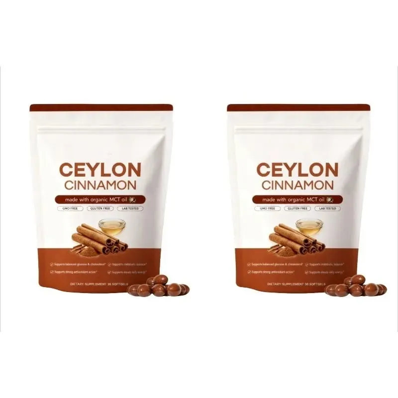 Ceylon Cinnamon Softgels with Organic MCT Oil Metabolic Balance & Antioxidant Support for Men and Women 30 Softgels