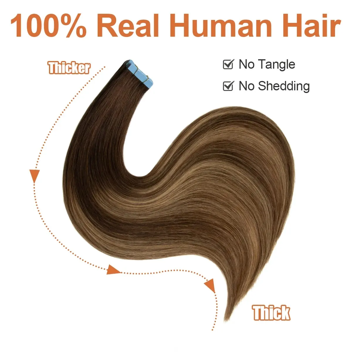 Tape In Hair Extensions Human Hair Skin Weft Remy Natural Tape in Extensions 40-50G/Pack Full 12-24 inch Tape-Ins