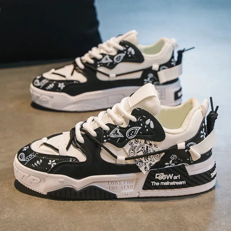 Men's sports and casual board shoes trendy men's shoes fashionable street shoes daily walking shoes