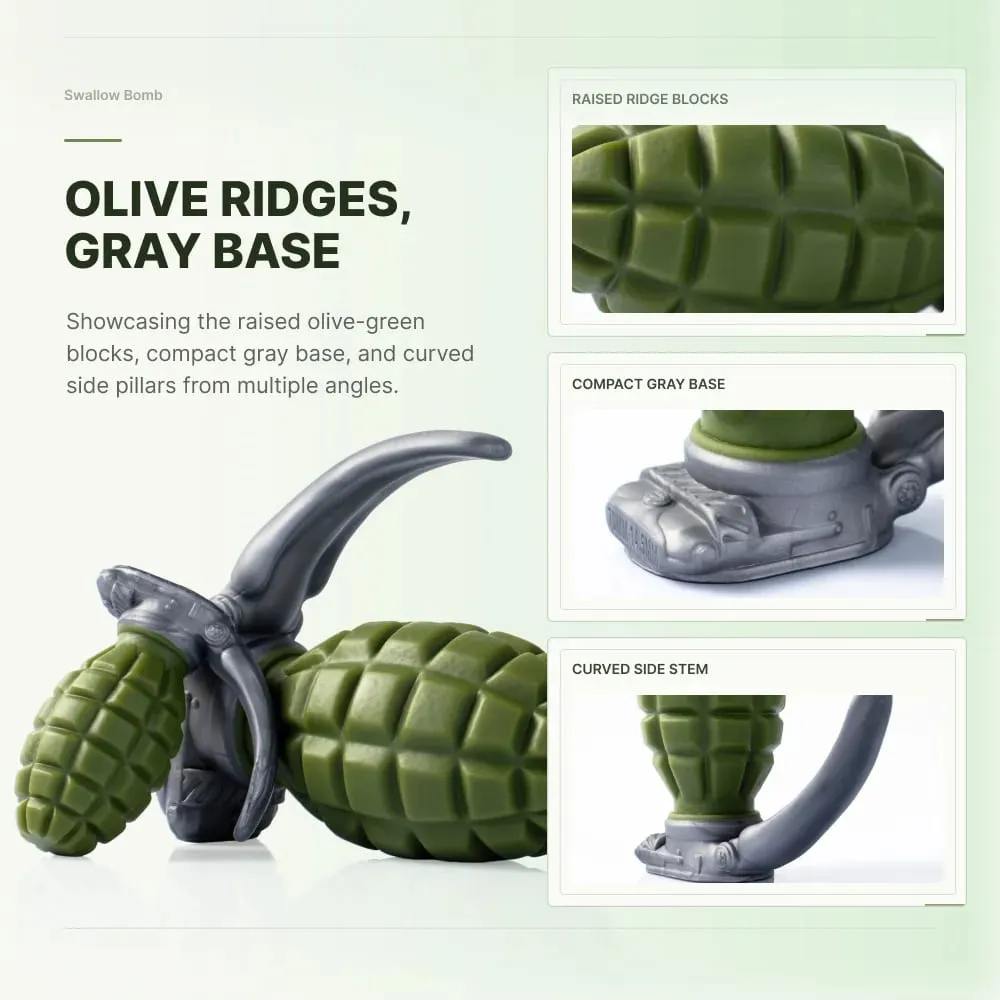 Hand Grenade-style Anal Plug Sex Adult Toys for Men and Women Pure Silicone Anal Expansion Toys Butt Plug with Protrusions