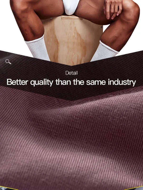 Mga Brief Panlalaking Seamless Hip Design Mens Underwaer Super Large Wide 5cm Elastic Band Independent Codpiece Boy Short Pants