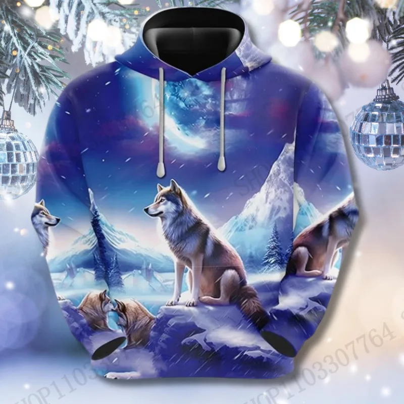 Fire Wolf 3d Print Hoodie Men Women Fashion Y2k Graphic Hoodie Tracksuit Animal Hoodie Sweatshirt Autumn Winter Clothes Y2k Coat