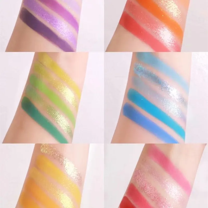 30 Color Eye Shadow Palette Rainbow Coral Pearl Glitter Matte Sequins Shimmer High Pigment Eye Shadow Party ＆ Dance Show Makeup