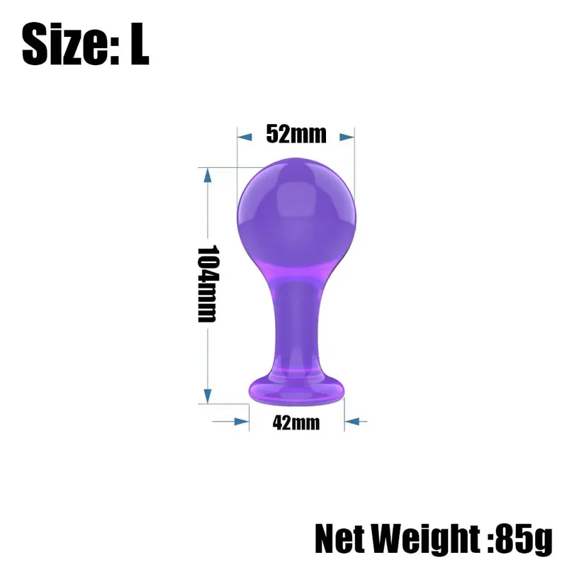 Anal Butt Plug Anal Trainer Sex Toy with Long Pleasure Wand with Tapered Head Unisex Bum Plug for Men Women