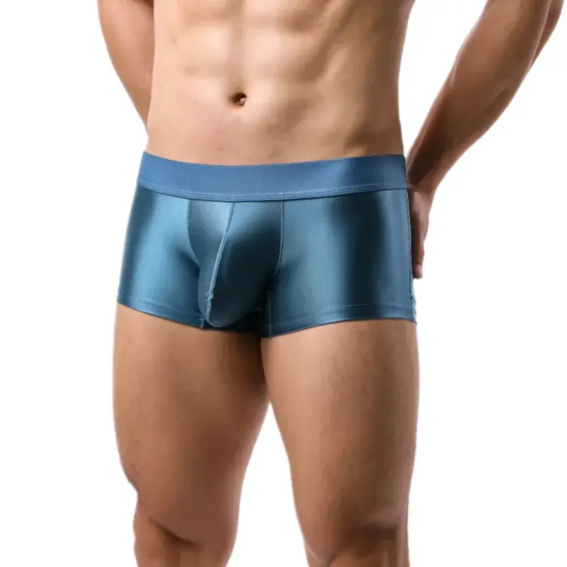 Sous-vêtements Boxer Shorts Homme Culotte Cueca en Nylon Slim Taille Moyenne JJ Slip Pochette Boxers Mâle Ropa Taille Plus M-XXL