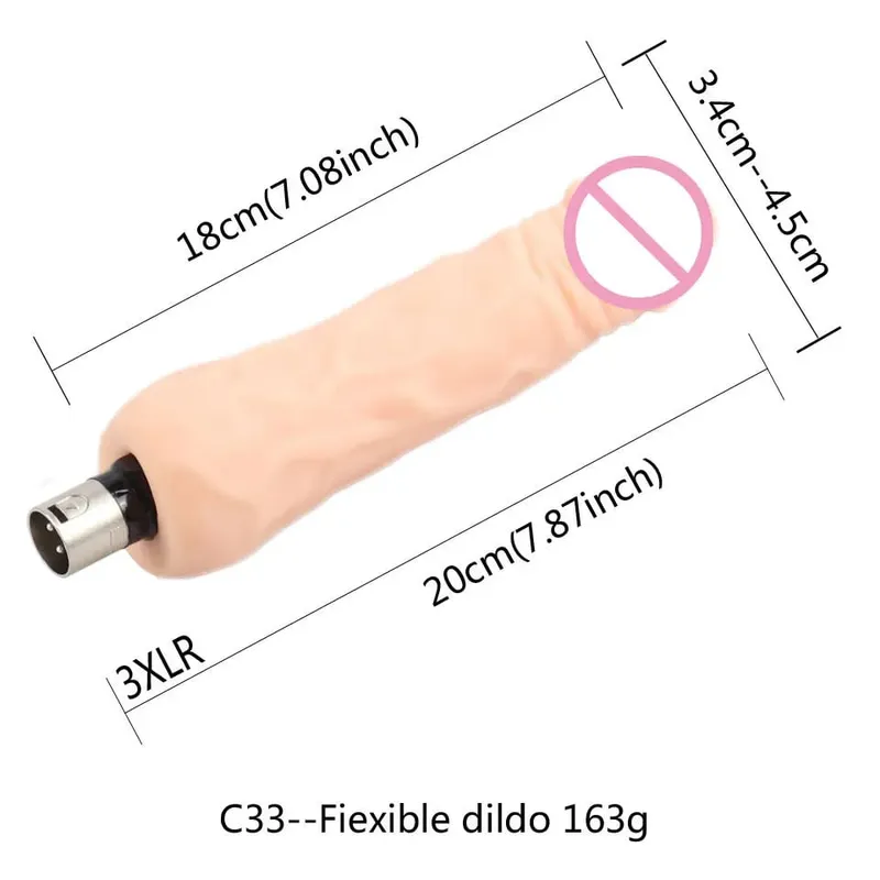 3XLR 3PRONG Attachment Dildo For Sex Machine Attachment Women and Men Sex Masturbation Love Machine Dildo Sex Toys