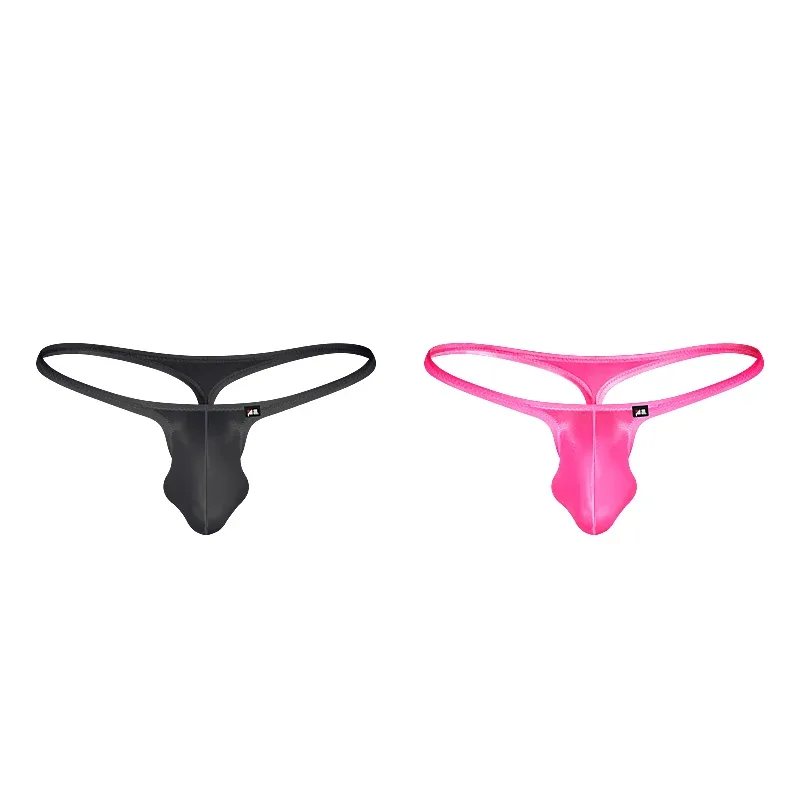 Men's Underwear Japanese Style Ultra-Thin Ice Silk Thong Low Waist Elastic Comfortable T-Back