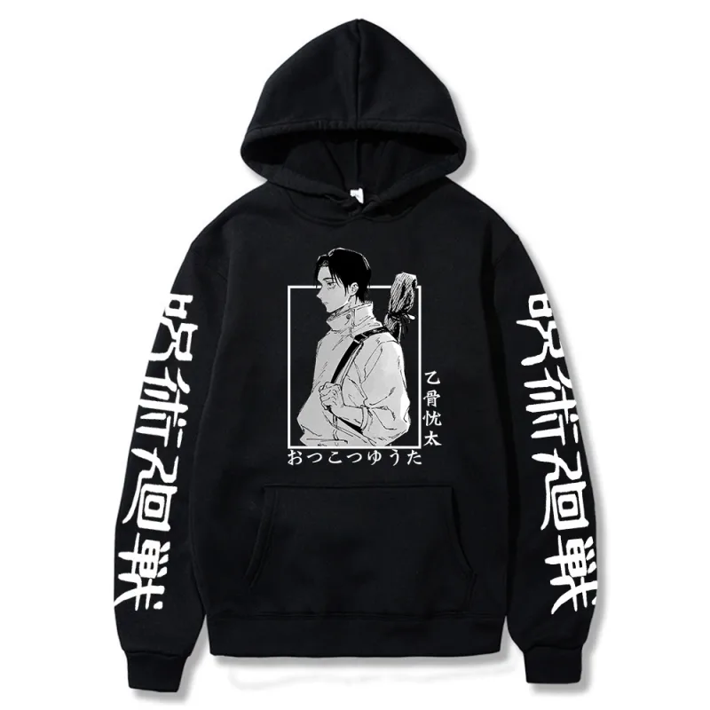 Okkotsu Yuta Graphic Hoodies Anime Jujutsu Kaisen Vintage Oversized Hooded Hip Hop Long Sleeves Cotton Hoodie Men Women Clothes