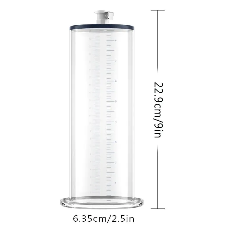 Manual Acrylic Penis Pump for Men with Pressure Gauge Clear Cylinders Vacuum Enlargement Masturbation Trainer Adult Sex Toy Set