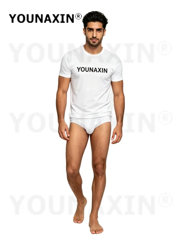 7 Pieces Overweight Men's Big And Tall White Briefs Cotton Plus Size Underwear Panties Undies L XL 2XL 3XL 4XL 5XL 6XL 7XL 8XL