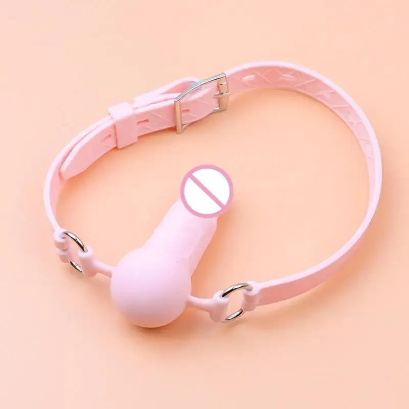 【SA】Double Ended Mouth Plug Dildo Gag Sex Toys Open Mouth Silicone Penis Adults Woman Couples Games Juguetes Sexuales 18+