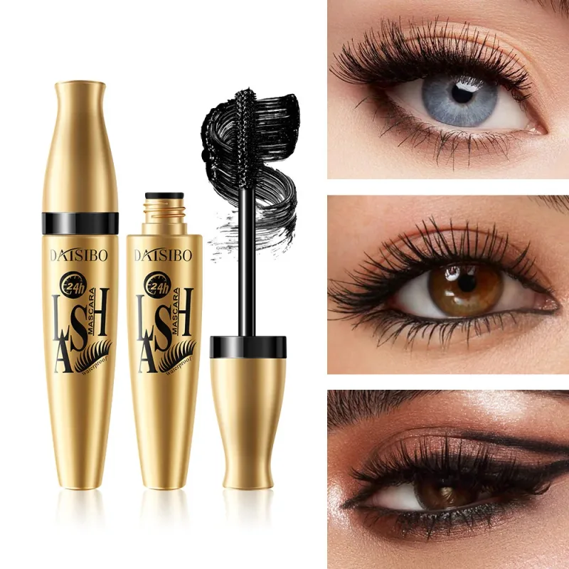 3D Fiber Mascara Long Black Waterproof Black Mascara Volume Curling Eyelash Extension Makeup Cosmetic Mascara Liquid