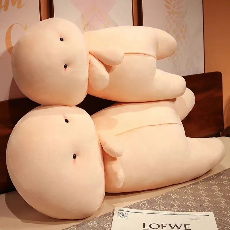 1pc Cute Penis Plush Pillow Wings Pink Long Plushie Human Figured Bolster Sexy Men's Gift