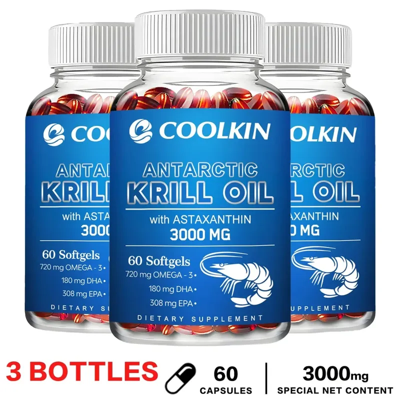 Antarctic Krill Oil 3000mg - με Ωμέγα-3 EPA DHA ασταξανθίνη και φωσφολιπίδια - Βιώσιμο Συμπλήρωμα Διατροφής — image 10