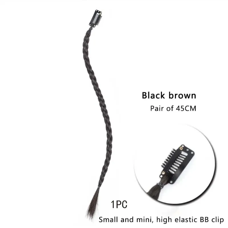 1 Stück synthetische Zopfperücke mit starkem BB-Clip, leichtes Box-Zopf-Pferdeschwanz-Haarteil für Frauen für Partys im Alltag