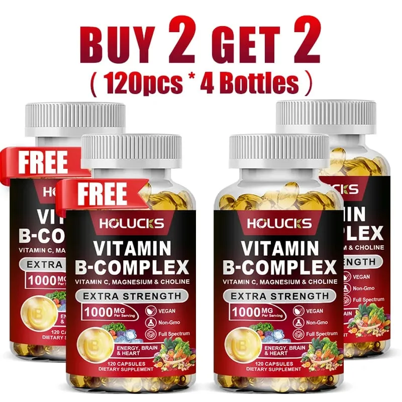 Compre 1 e ganhe 1 grátis! Suplemento de complexo de vitamina B pura para metabolismo energético e sistema nervoso, defesa imunológica e alívio do estresse
