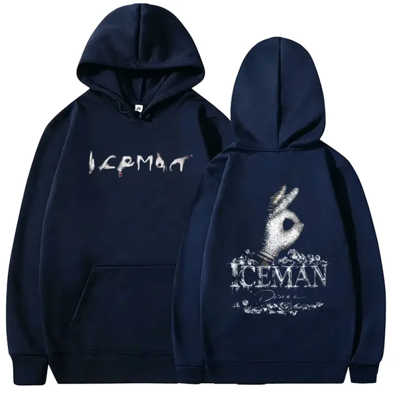 Rapper Drake ICEMAN Album Double Sided Print Hoodie Men Women Fashion Hip Hop Oversized Streetwear Men's Casual Vintage Hoodies