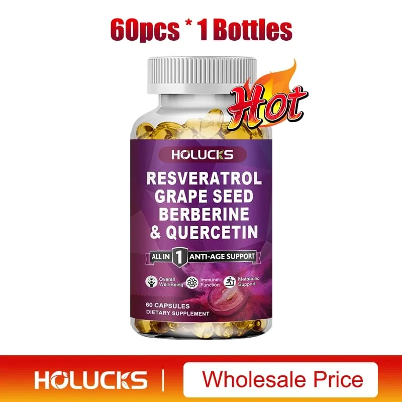 Resveratrol Supplement Boost NAD+ level Anti-Aging Immune Support Improve Metabolic Promote Overall Wellness